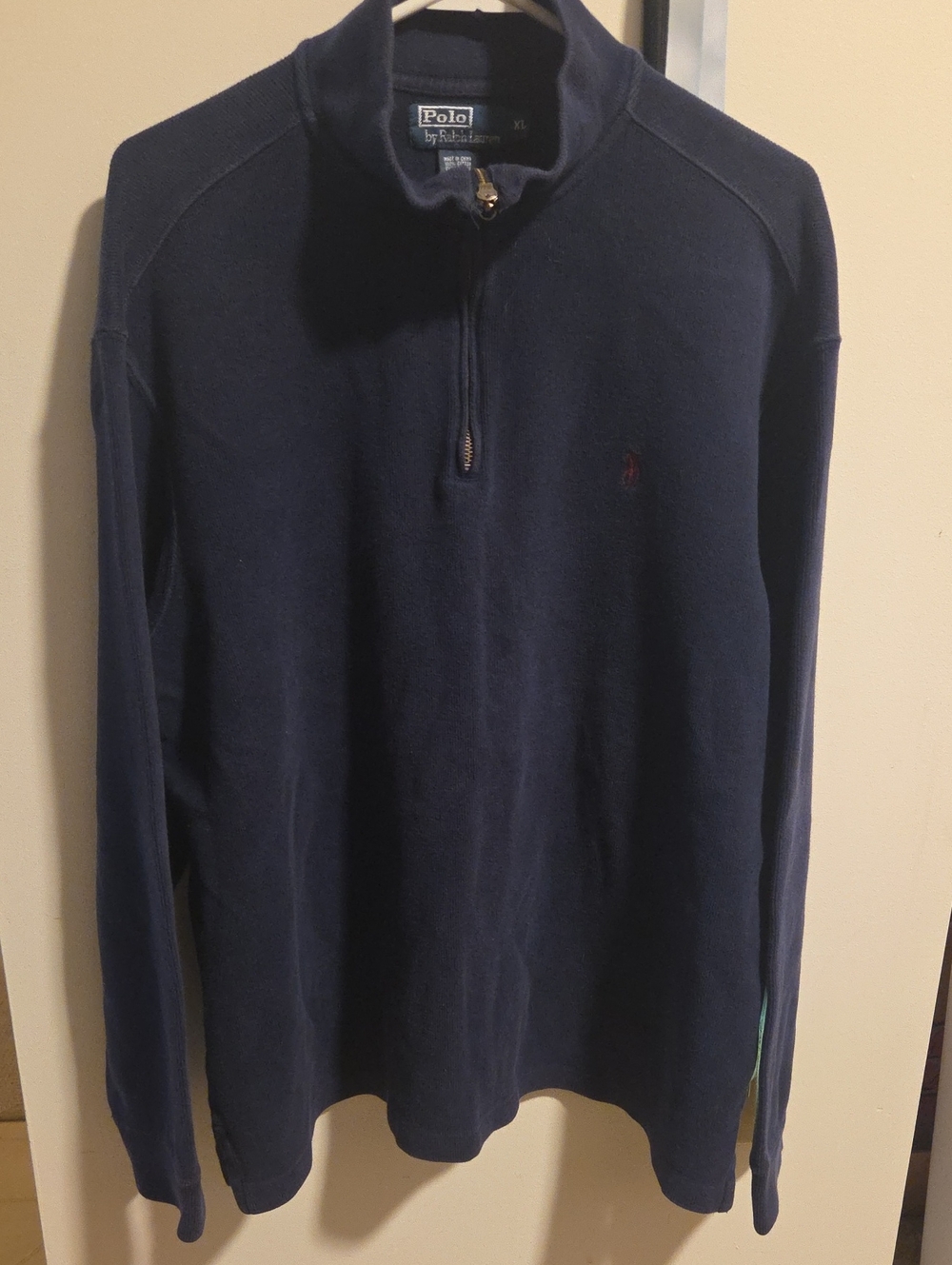 Polo by Ralph Lauren Men’s Navy Half-Zip Pullover Sweater